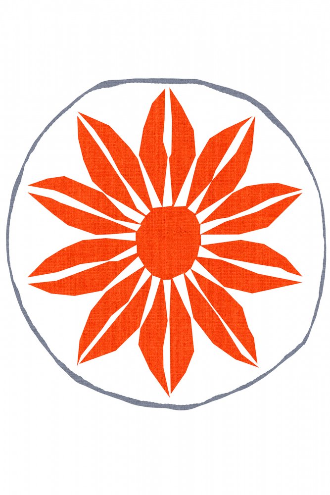Lebendige orangefarbene Blüte von cartissi