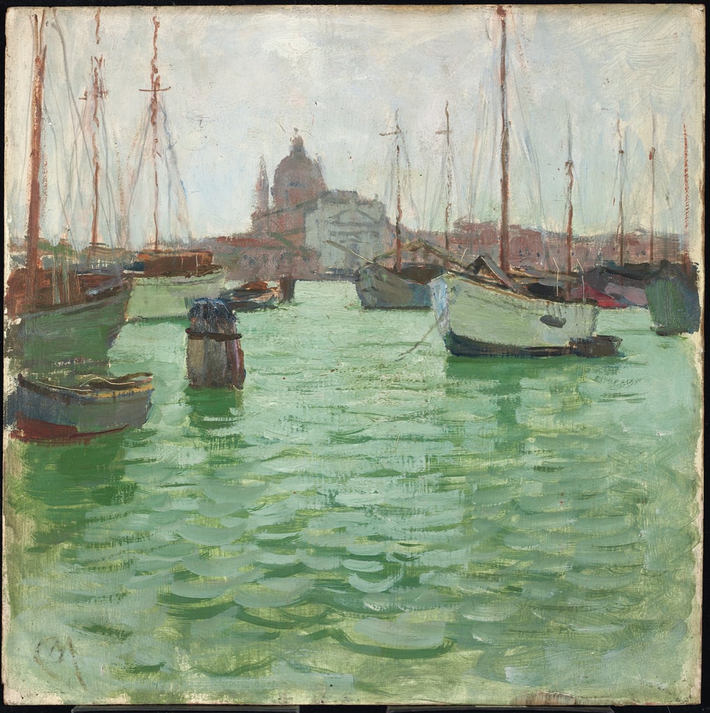 Santa Marie della Salute (Öl auf Holz) von Carl Moll