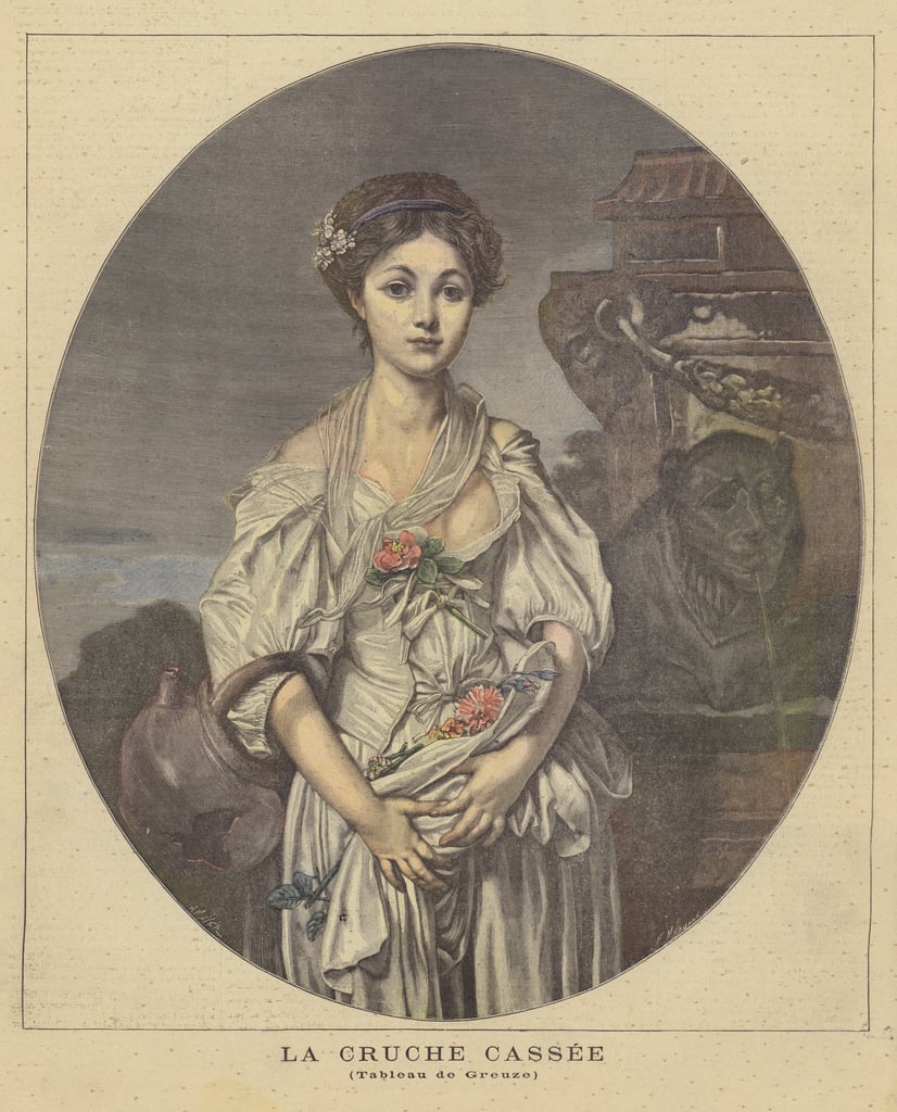 Der zerbrochene Krug von Jean Baptiste Greuze Kunstdruck