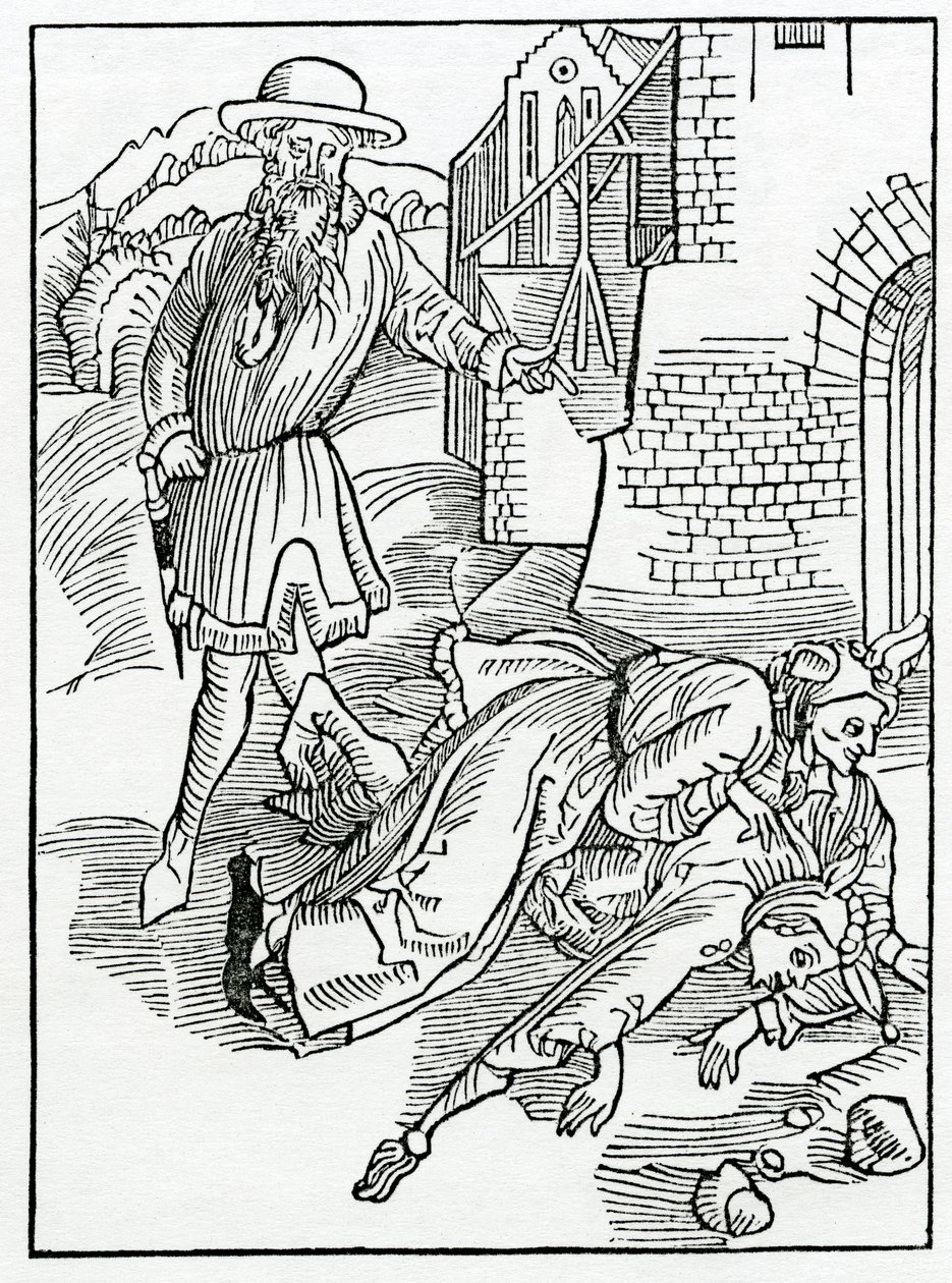 Von Toren, die nicht aus dem Unglück und den Beispielen anderer lernen können, Illustration aus Alexander Barclays englischer Übersetzung von 