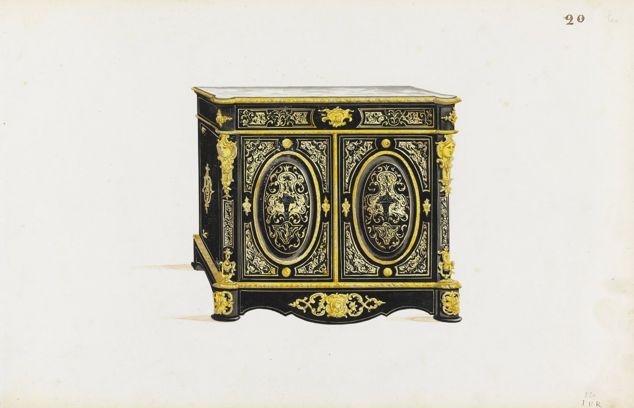 Entwurf für ein Kabinett im Boulle-Stil von Pagny