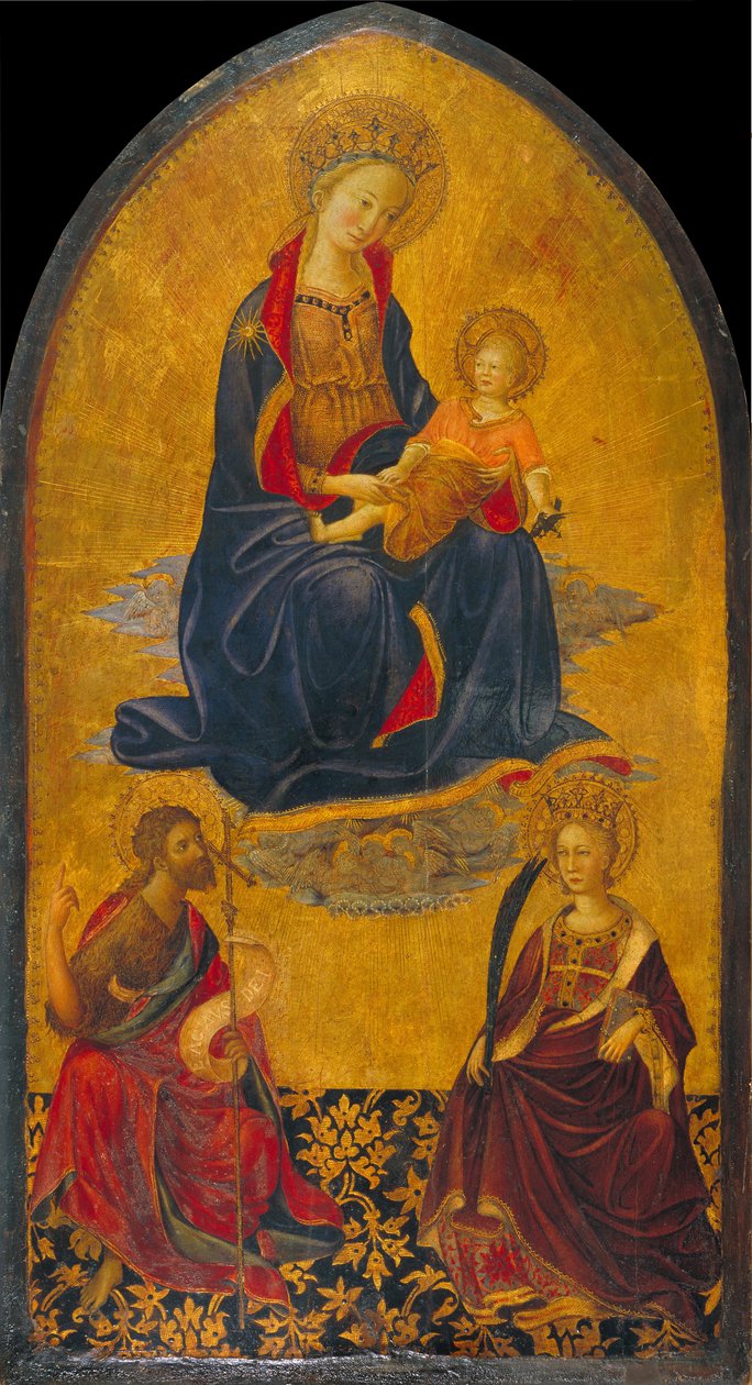 Anbetung der Jungfrau und des Kindes durch den Heiligen Johannes den Täufer und die Heilige Katharina von Saint John