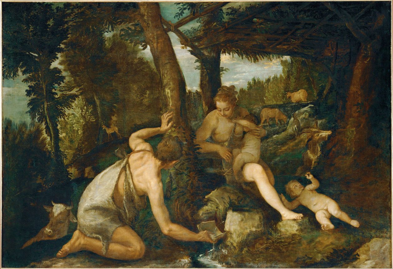 Adam und Eva nach der Vertreibung aus dem Paradies von (1528-88) Veronese