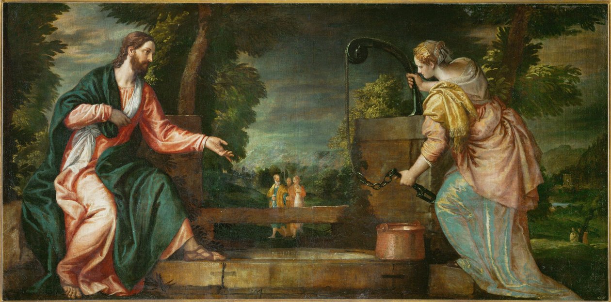 Christus und die Samariterin am Brunnen von (1528-88) Veronese