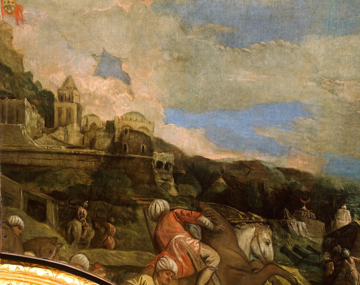 Antonio Loredan befreit Scutari von Paolo Veronese, Detail, Sala del Maggior Consiglio, Dogenpalast, Venedig von (1528 88) Veronese