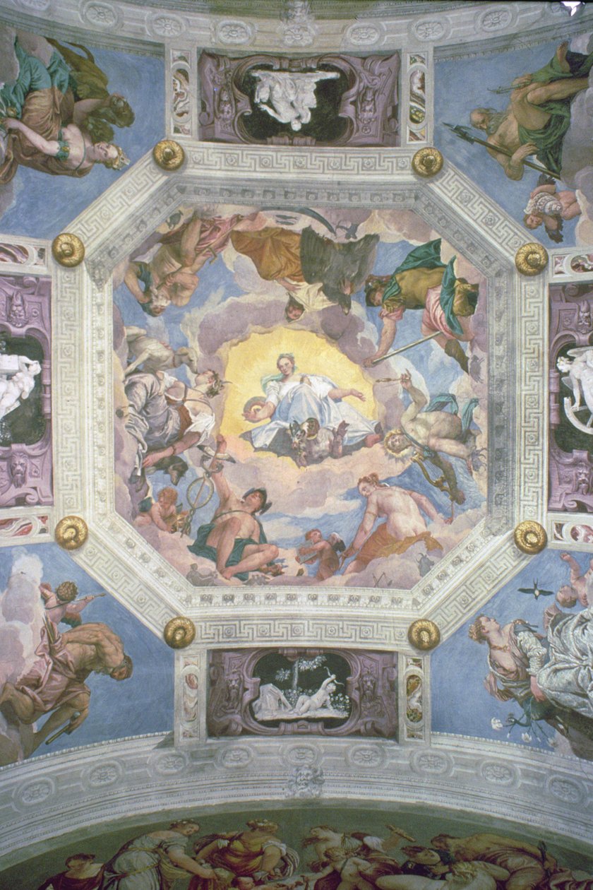 Universelle Harmonie oder Göttliche Liebe, von der Decke der Sala di Olimpo, ca. 1561 (Fresko) von Veronese