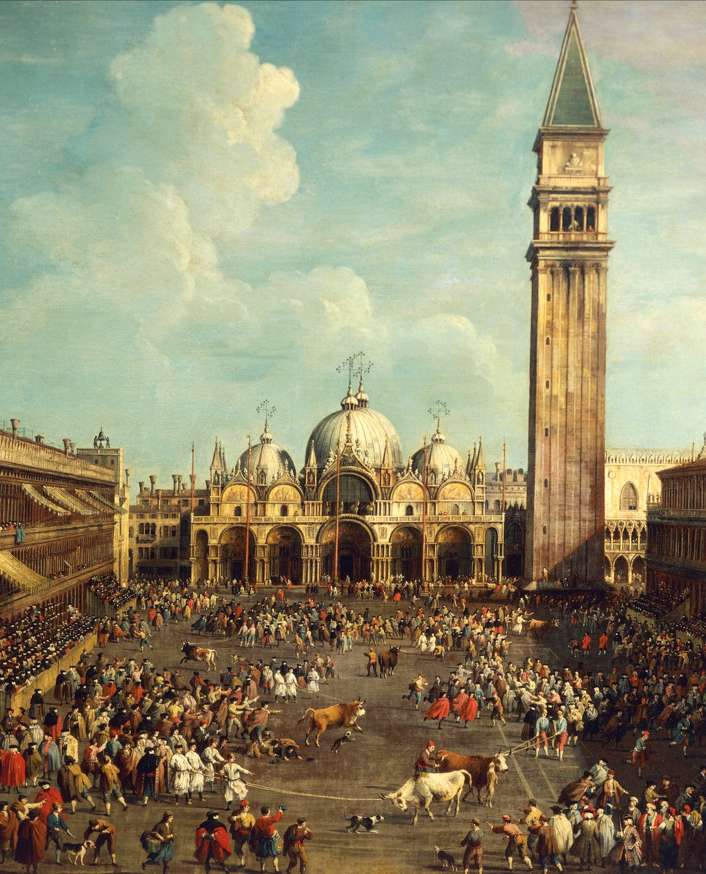 Stierkampf oder Stierjagd auf der Piazza San Marco von Canaletto