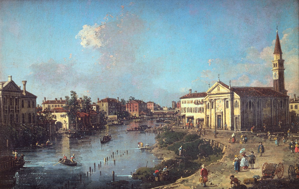 Dolo an der Brenta, mit der Kirche St. Rocco und der Villa Zanon-Bon von Canaletto
