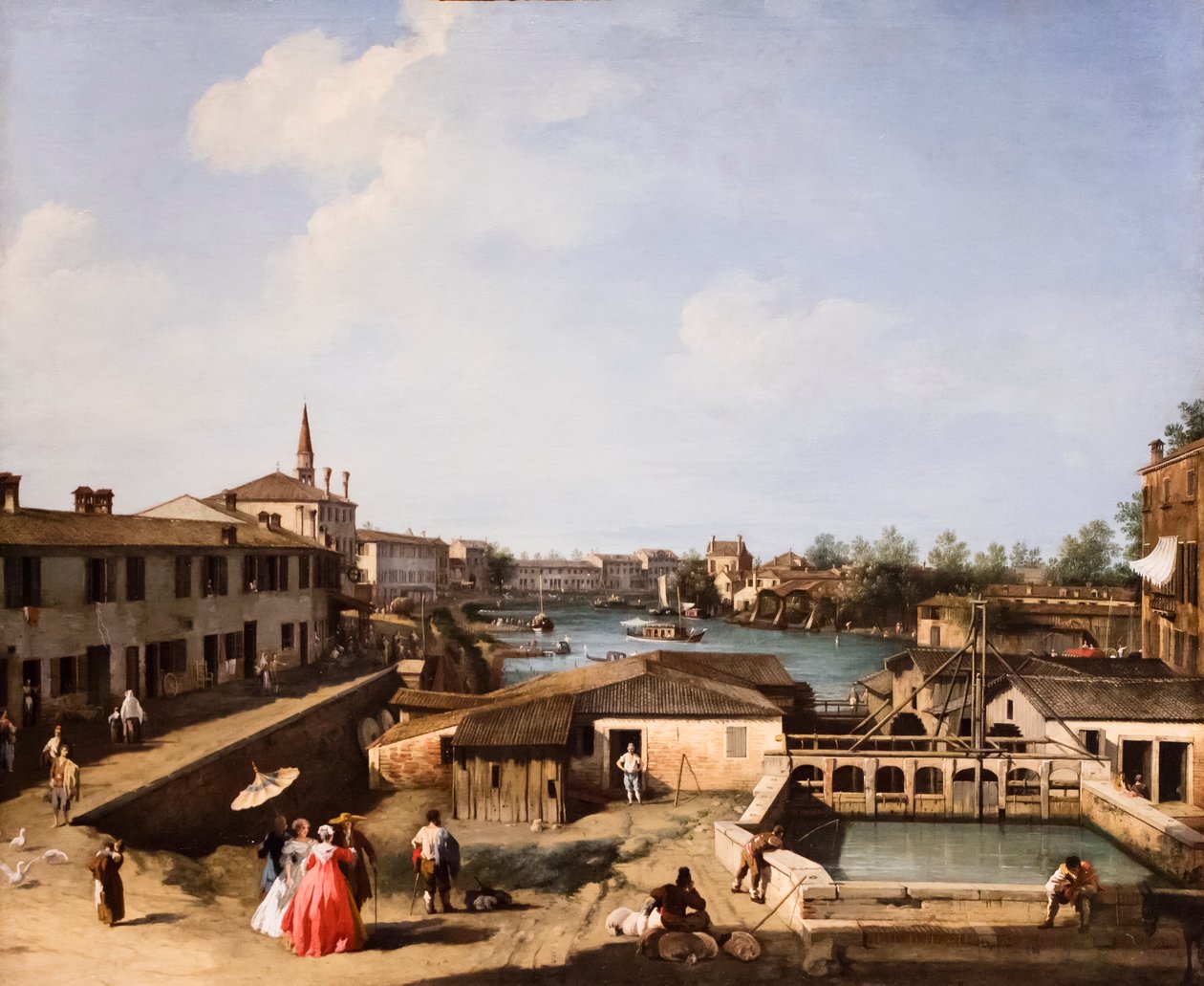 Ansicht der Dolo-Mühlen an der Brenta, ca. 1732/35 von (1697-1768) Canaletto