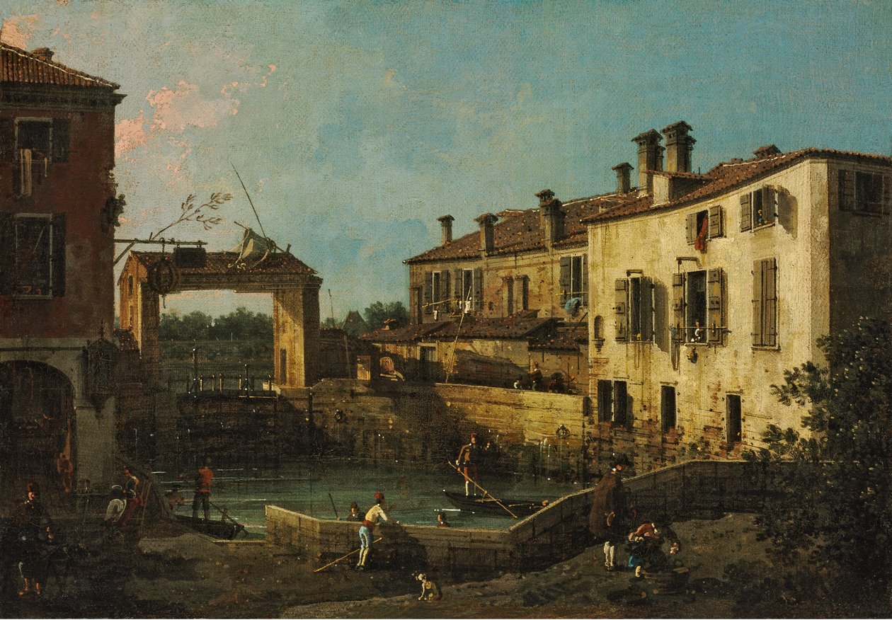 Die Schleuse von Dolo von Canaletto