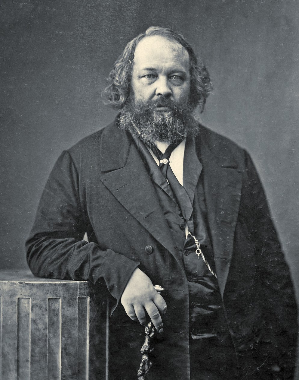 Porträt von Michail Alexandrowitsch Bakunin, um 1860 (s/w Foto) von Nadar