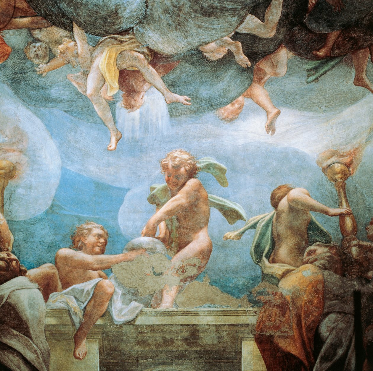 Epheben auf dem Balkon (Detail) von (c.1489 1534) Correggio
