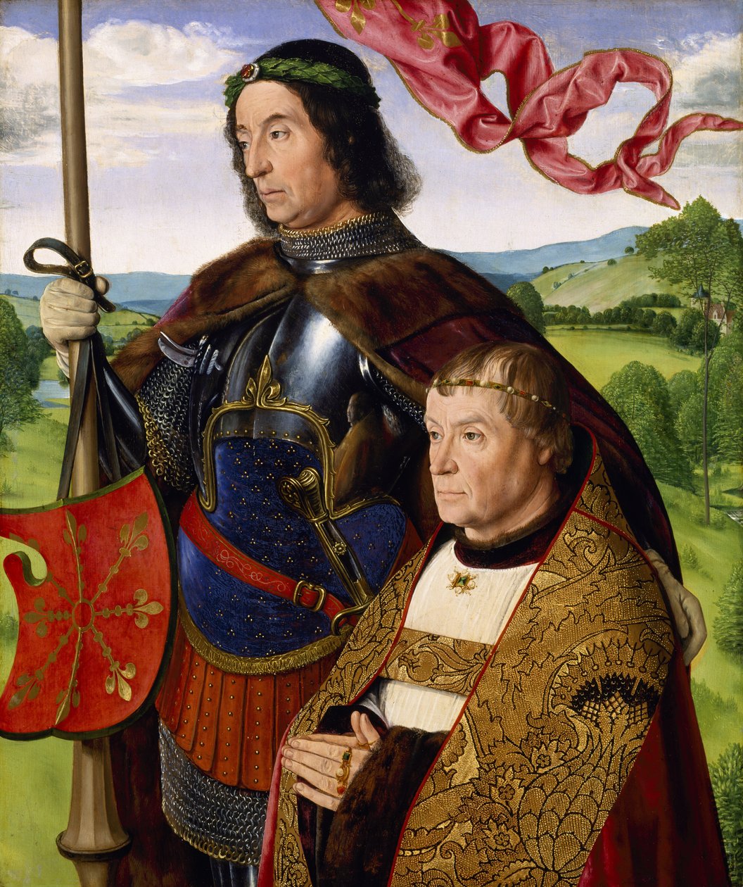 St. Mauritius (oder St. Viktor) mit einem Stifter von (fl.c.1483 c.1529) Master of Moulins