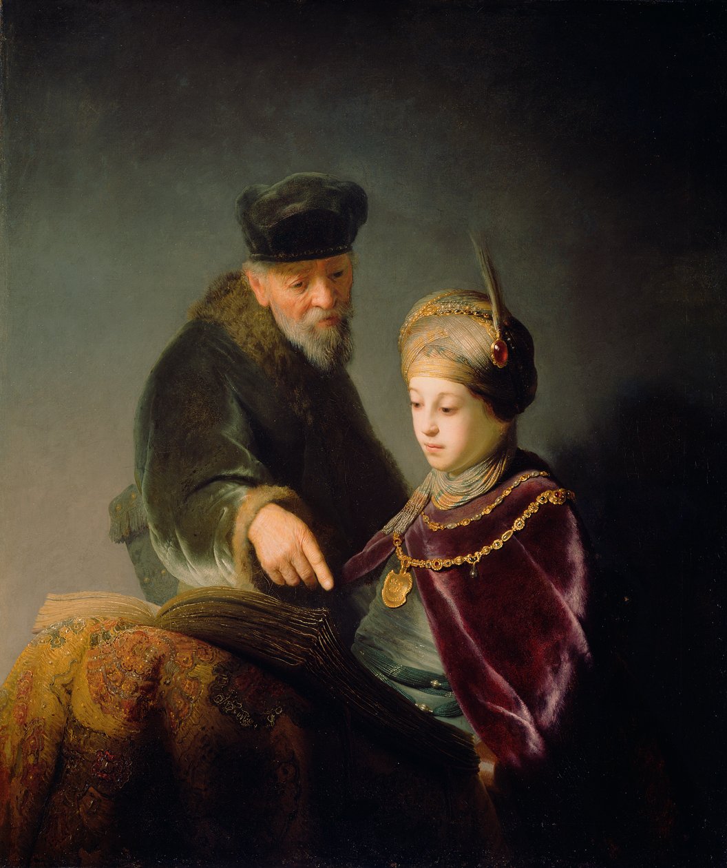 Ein junger Gelehrter und sein Tutor, ca. 1629-30 von studio of Rembrandt Harmensz. van Rijn