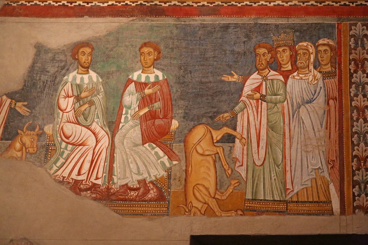 Szene aus dem Leben von Kaiser Konstantin und St. Silvester von Unknown
