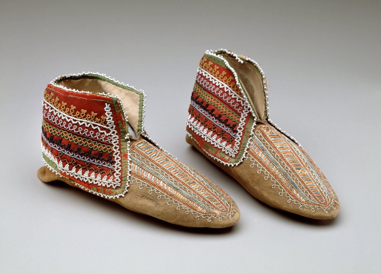 Paar Mokassins, Irokesen, ca. 1830 von American School