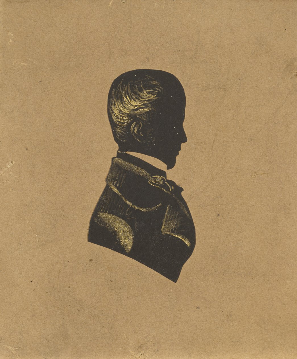 Silhouette eines Mannes, ca. 1800-1850 von American School