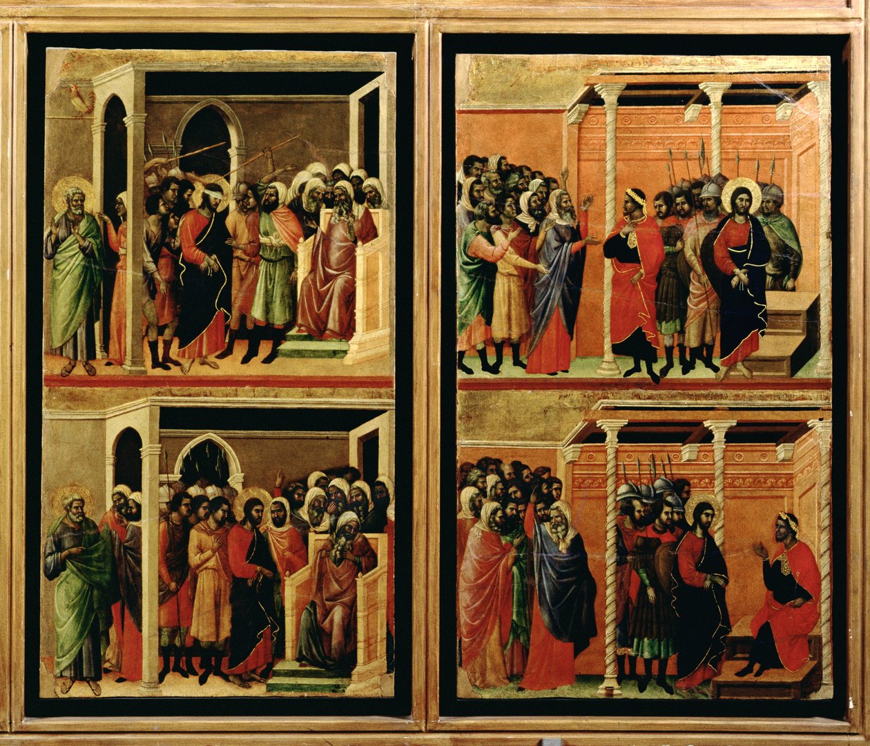 Maesta: elf Szenen aus der Passion, 1308-11 (Detail) von Duccio di Buoninsegna