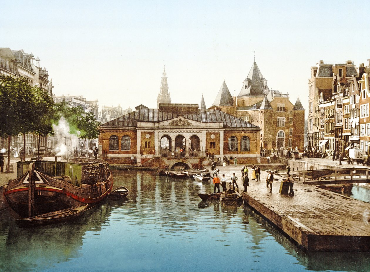 Fischmarkt und Börse, Amsterdam, Niederlande von Dutch Photographer