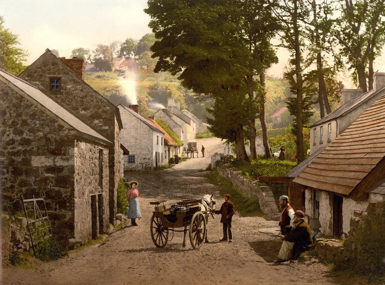 Glenoe Dorf, County Antrim, ca. 1890 - 1900 von English Photographer