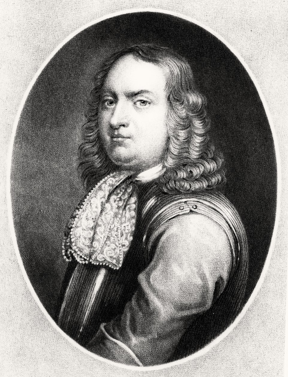 Porträt von Admiral Robert Blake (1599-1657) graviert von Richard Earlom (1743-1822) und Charles Turner (c.1773-1857) aus Illustrious Characters in British History (Mezzotint) von English School