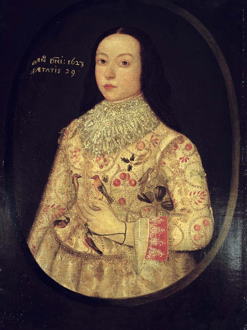 Porträt von Amy Seymour, 1623 von English School