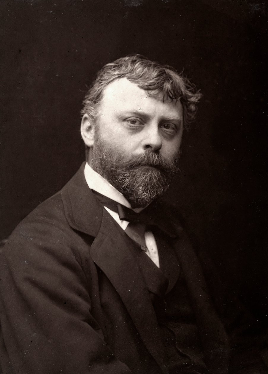 Der Künstler Paul-Louis Delance porträtiert anlässlich des Salons von Paris 1885 von French Photographer