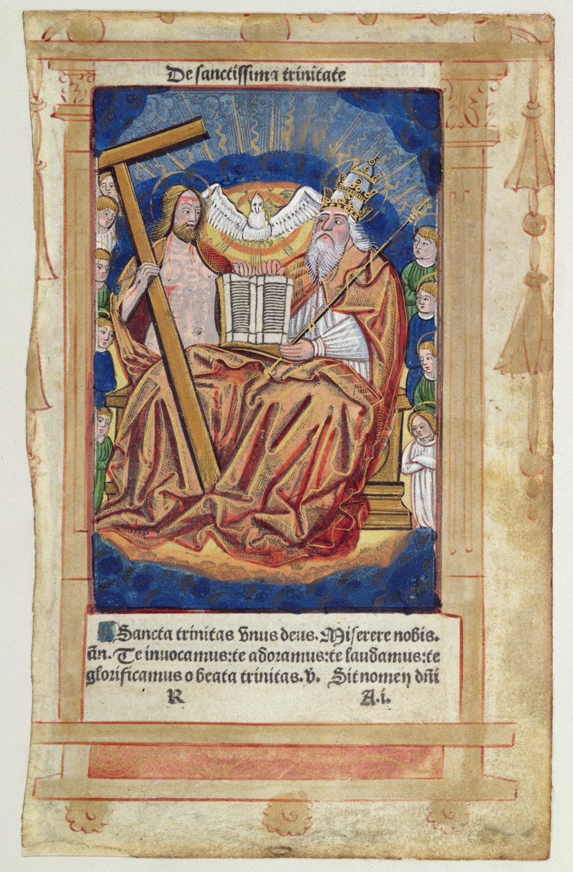 CL 22719A Die Dreifaltigkeit, aus Feuillets de Psaumes von French School