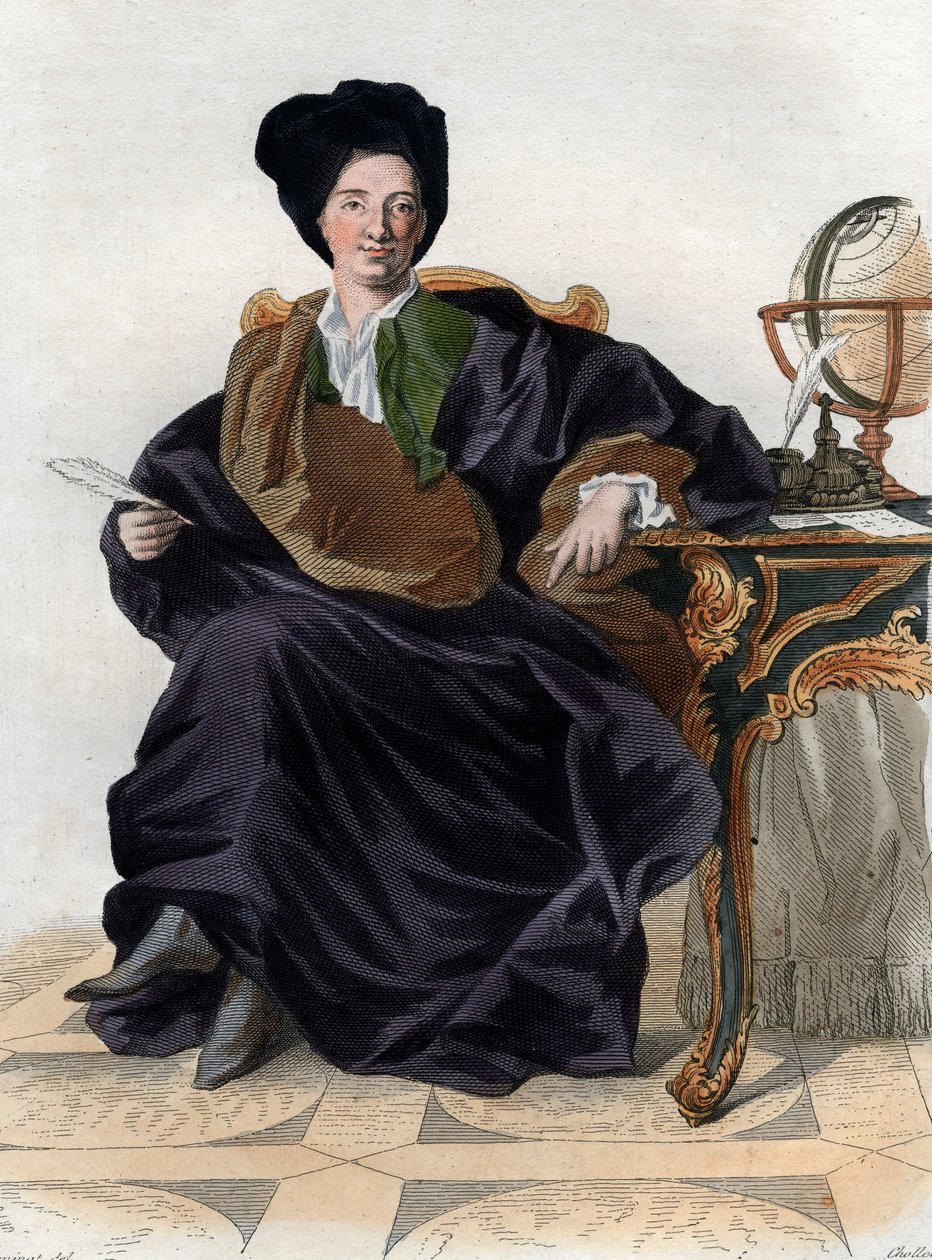 Porträt von Bernard Le Bouyer (Le Bovier) de Fontenelle (1657-1757), französischer Schriftsteller von French School
