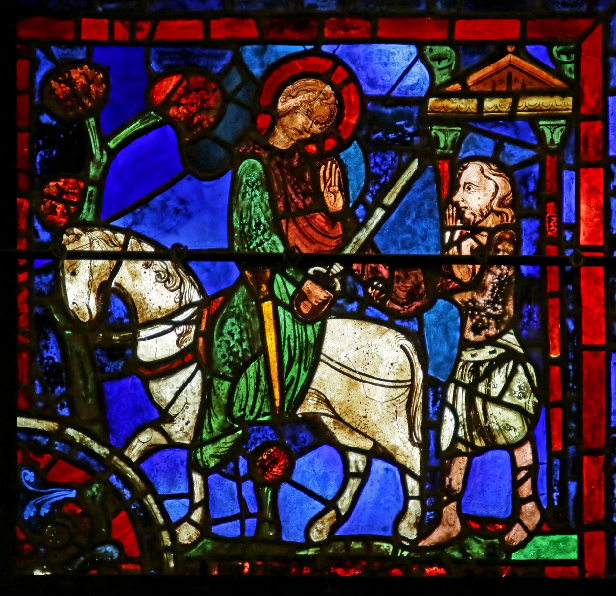 Szene aus dem Leben des heiligen Martin, Kathedrale von Chartres von French School