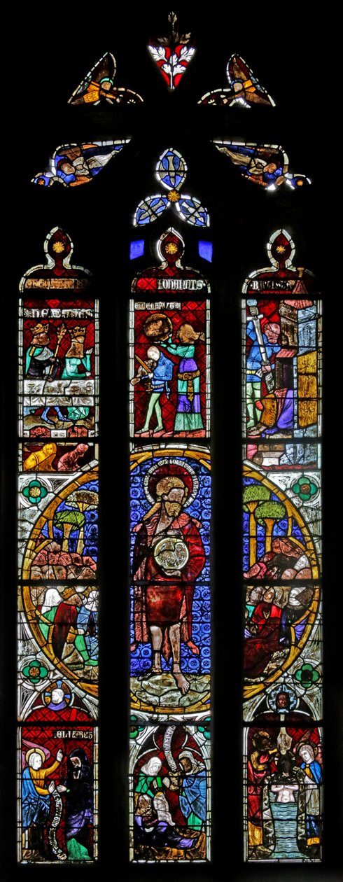 Fenster, das Johannes den Täufer darstellt von French School