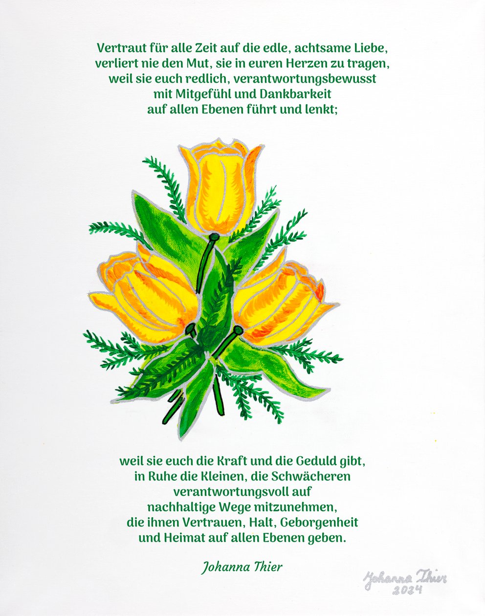 Das Rosentaler Bild der edlen, achtsamen Liebe von Johanna Thier