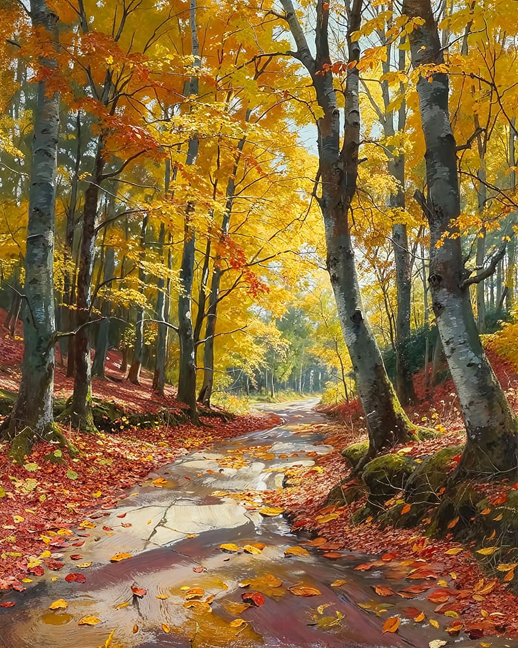 Landschaft mit hoch aufragenden Mammutbäumen von F. Abderrahim