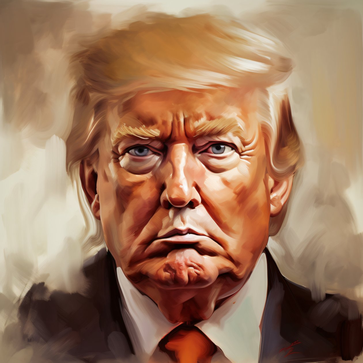 Donald trump Gemälde, Gerahmte Poster Kunstdrucke, Wanddekoration für Zimmer von F. Abderrahim