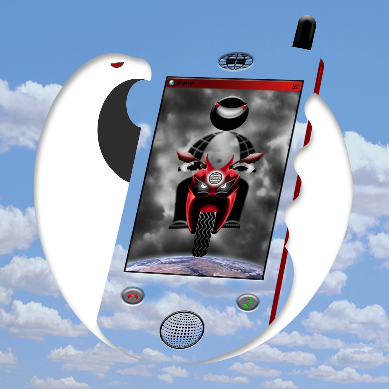 www (I) (weh, weh, weh) (aus der Serie: Skyphone) von Alexander Eibach