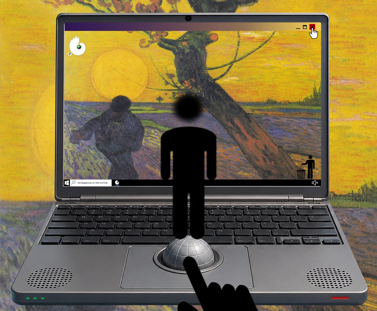 Die Begegnung von Welt und Erde (aus der Serie Windows) von Alexander Eibach