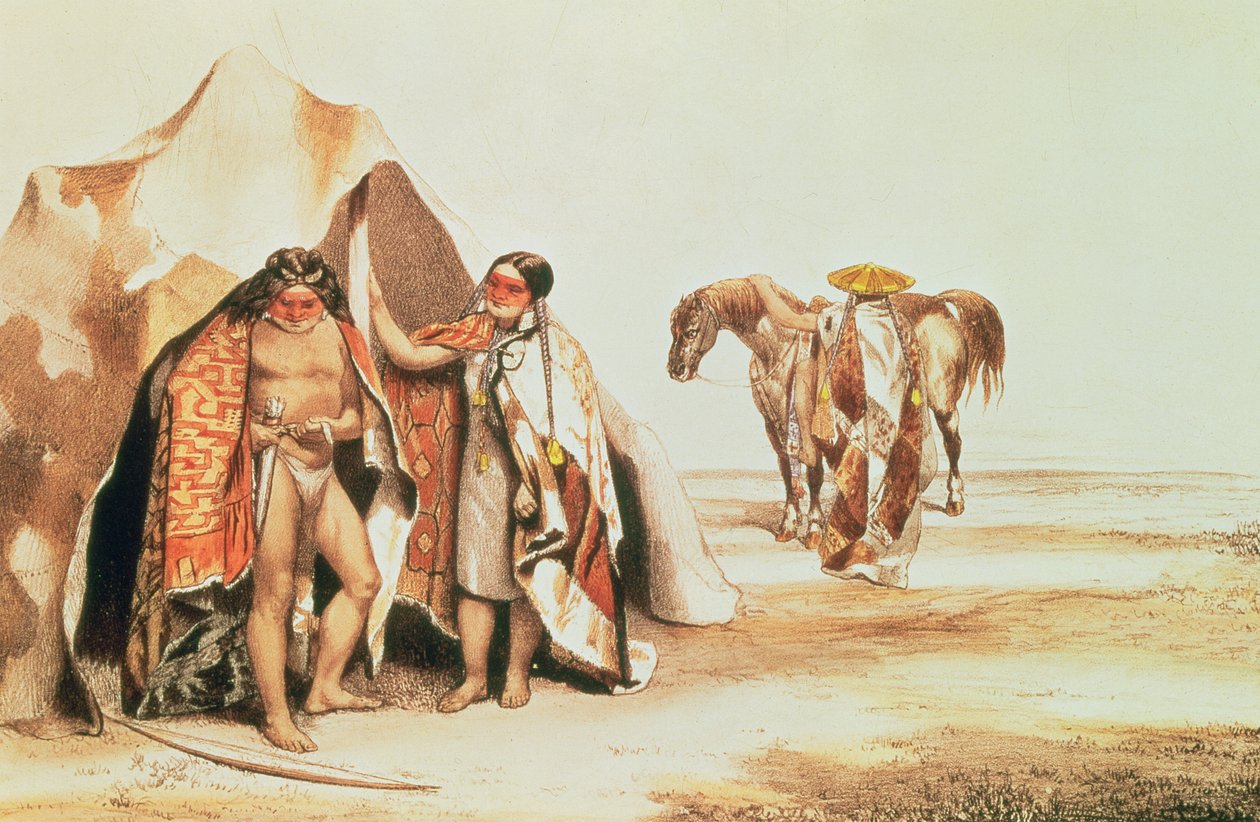 Patagonische Indianer, graviert von Emile Lassalle, um 1830 von A. and Lassalle, E. DOrbigny