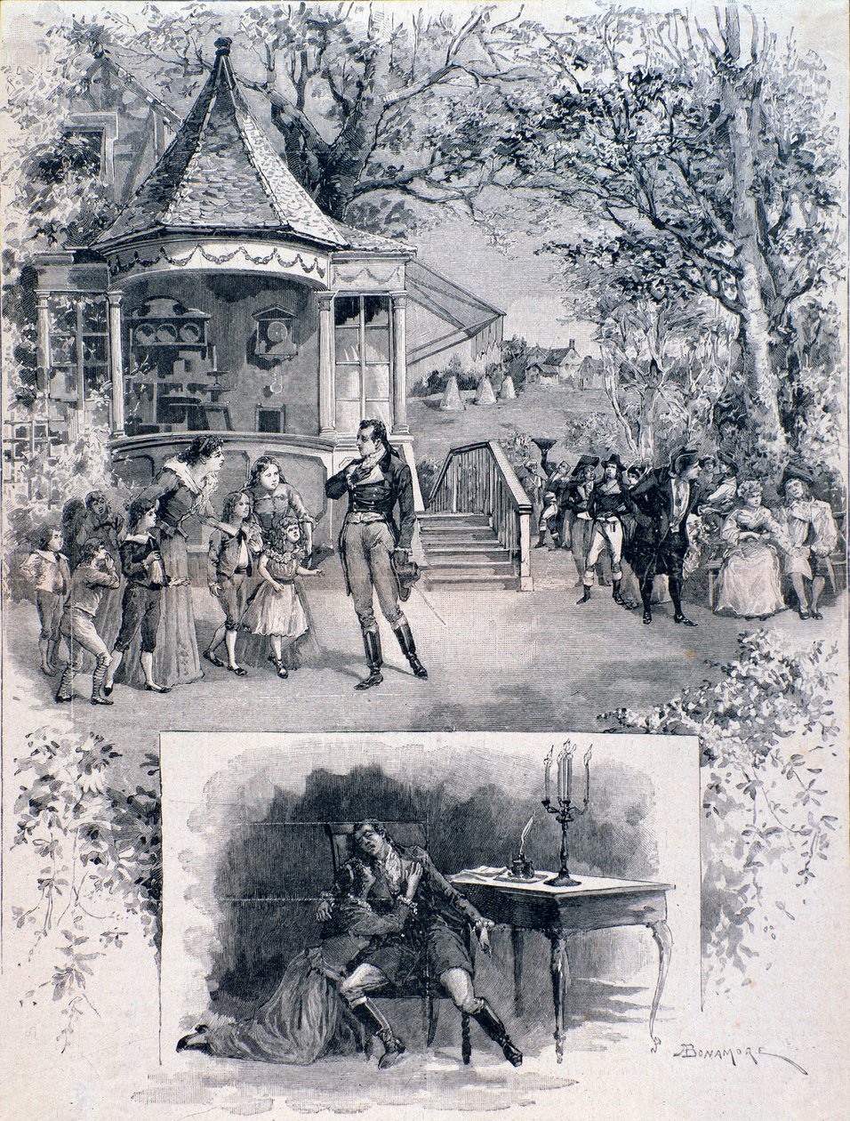 Szene aus der Oper Werther, nach der Aufführung im internationalen Teatro Lirico in Mailand von A. (after) Bonamore