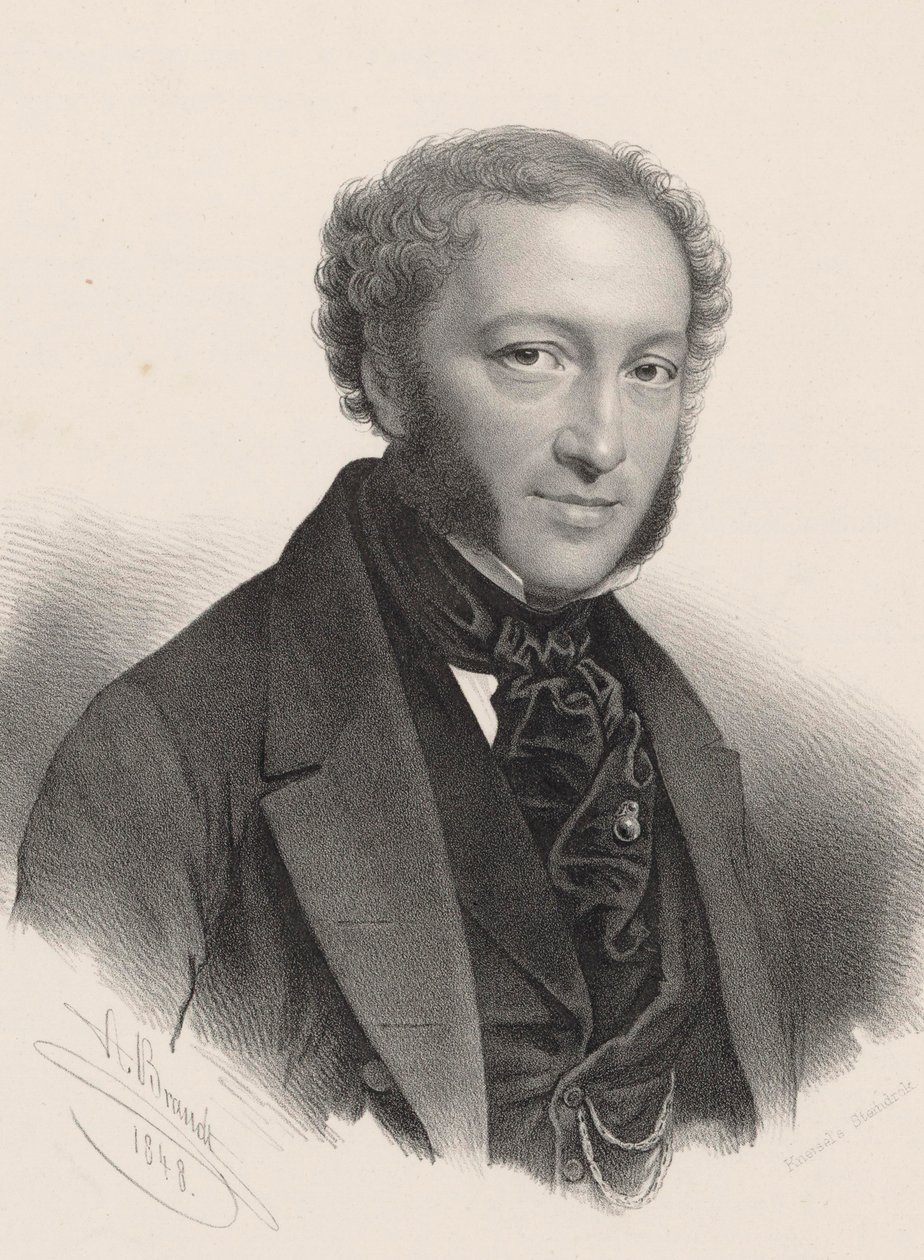 Porträt des Pianisten und Komponisten Ignaz Moscheles 1794-1870 von A. Brandt