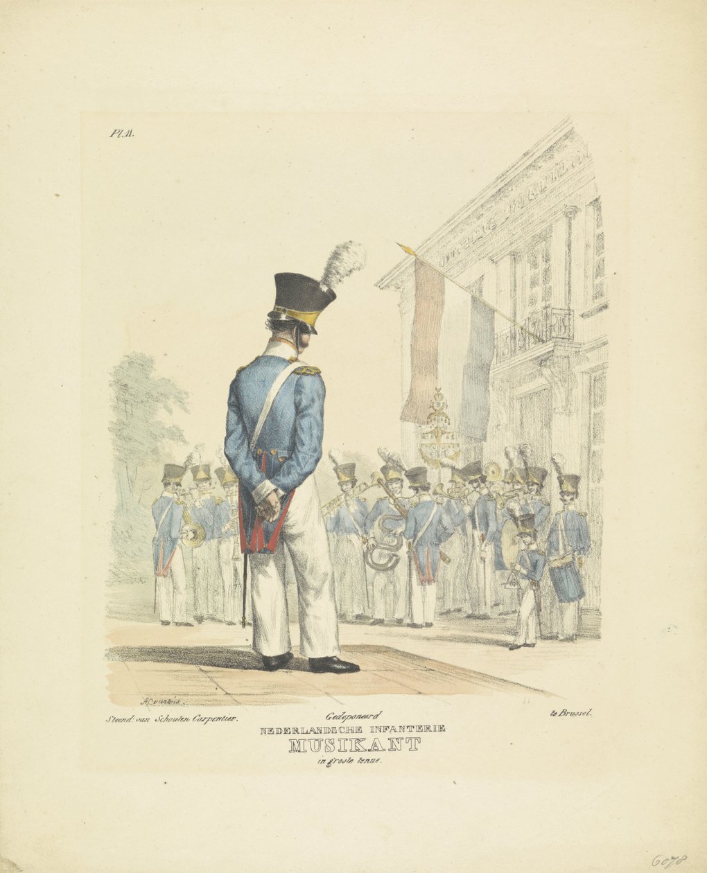 Musiker in voller Uniform von A. Courtois