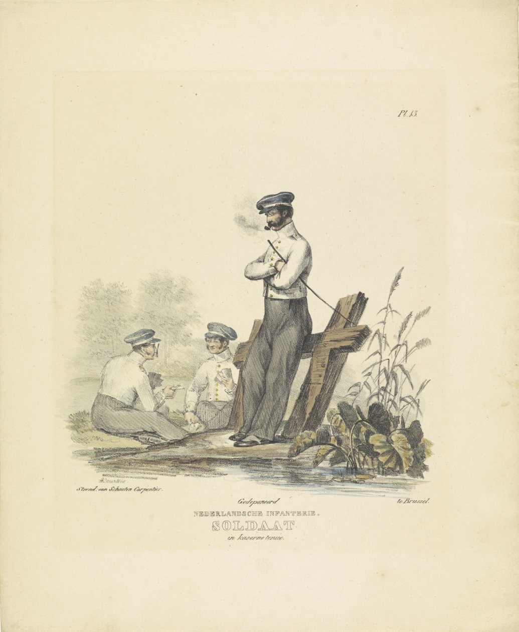 Soldat in Kasernentracht, 1820-1825 von A. Courtois