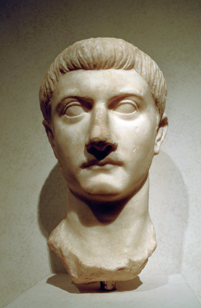 Kopf des römischen Kaisers Tiberius von A. Lorenzini