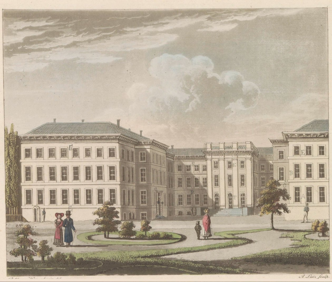 Palais Noordeinde in Den Haag, 1810-1825 von A. Lutz