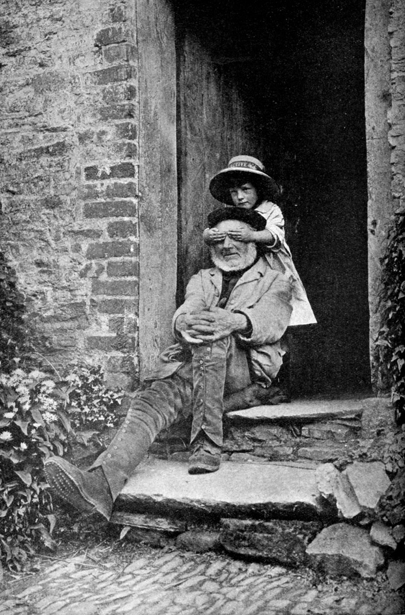 Ein Kind mit ihrem Großvater, England von A. W. Cutler