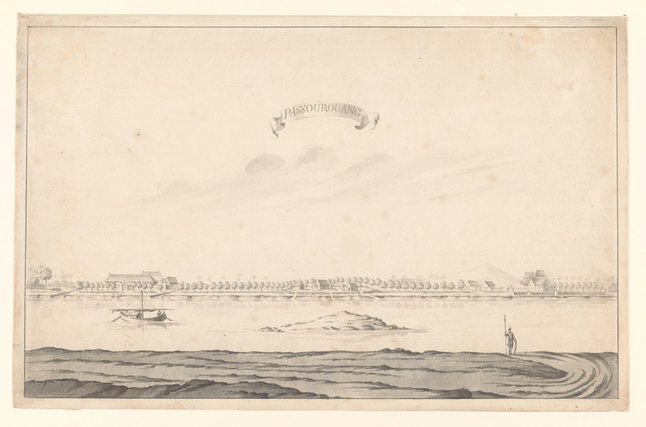 Ansicht von Passoeroean von A. de Nelly (possibly)