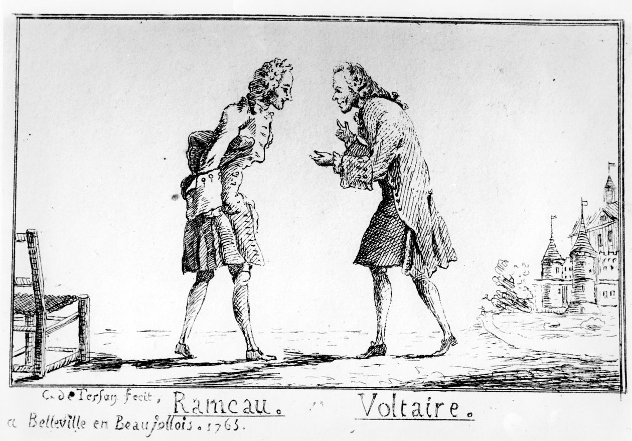 Rameau und Voltaire in Belleville, 1763 von Abbé Charles-Philippe Campion de Tersan