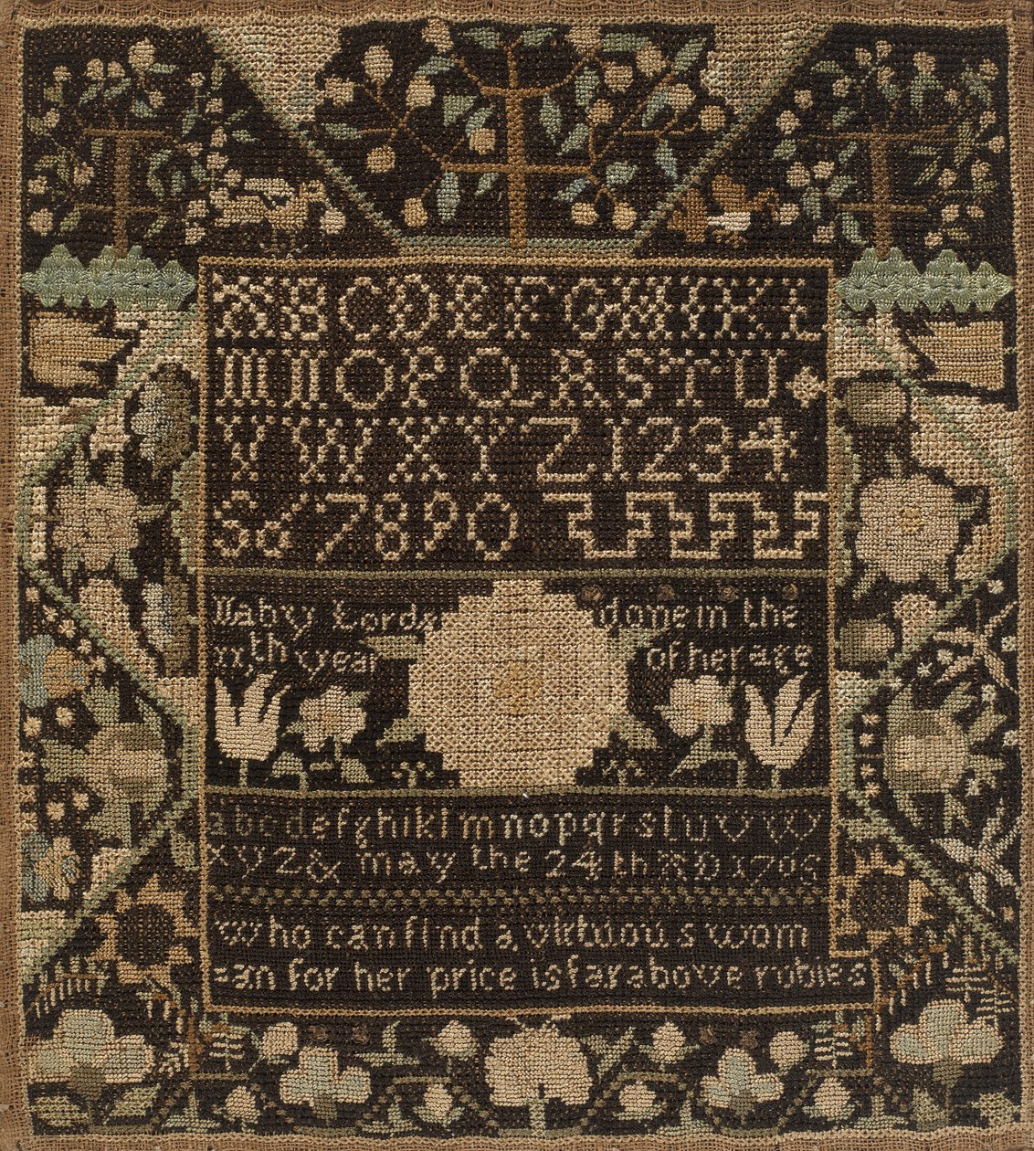 Stickmustertuch von Abigail Lord