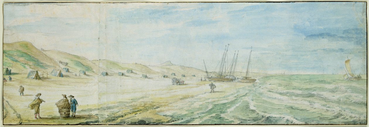 Der Strand von Wijk aan Zee von Abraham Willaerts