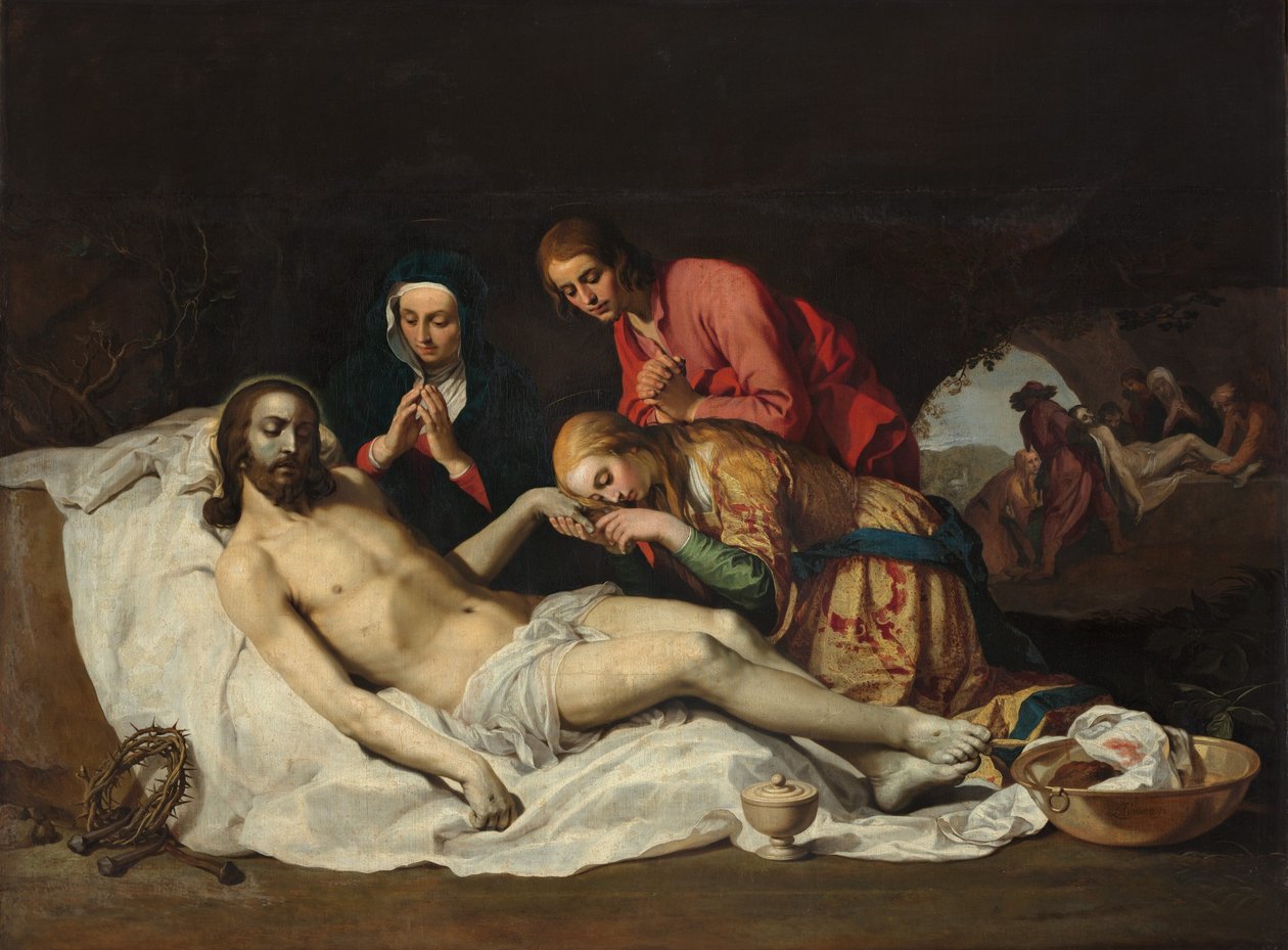 Die Beweinung Christi (Markus 15:41) von Abraham Bloemaert