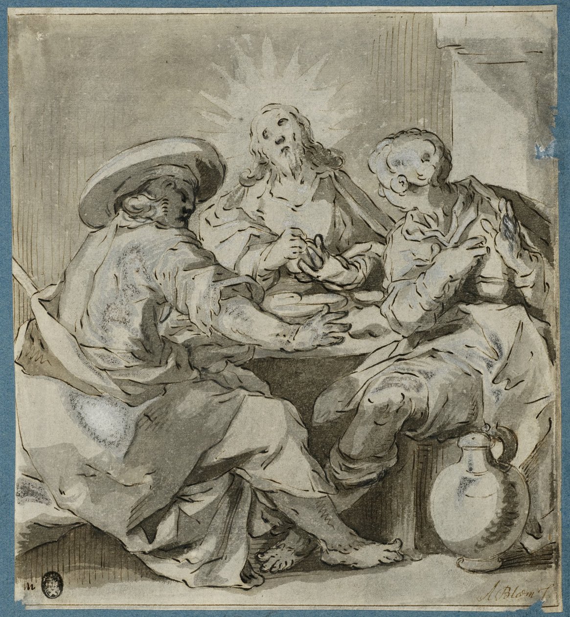 Das Abendmahl in Emmaus von Abraham Bloemaert